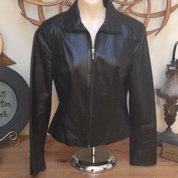 Studio JPR Jackets & Blazers - Vintage Studio JPR Black Leather Ladies Jacket Sz M